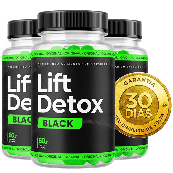 Pode 60 cápsulas de Lift Detox Black